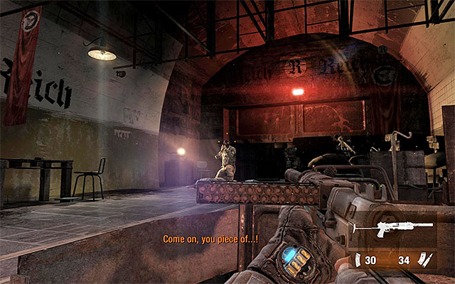 Once you get into the wagon, the main hero will automatically take a firearm from the inventory but you do not have to kill enemy soldiers, which appear near tracks - Escape Reich territory - Chapter 4: Reich - Metro: Last Light - Game Guide and Walkthrough