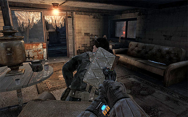 Wait until opponents on the ground floor moves aside so there will be only one of them in the main room - Find a way to get upstairs - Chapter 5: Separation - Metro: Last Light - Game Guide and Walkthrough