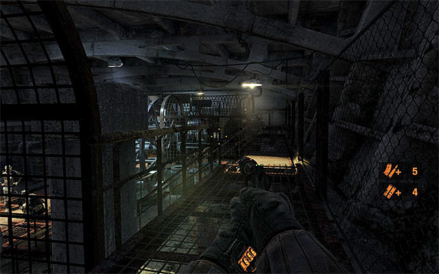 During your march over side balconies you'll probably encounter two more guards - Find the switch to open the double doors - Chapter 6: Facility - Metro: Last Light - Game Guide and Walkthrough