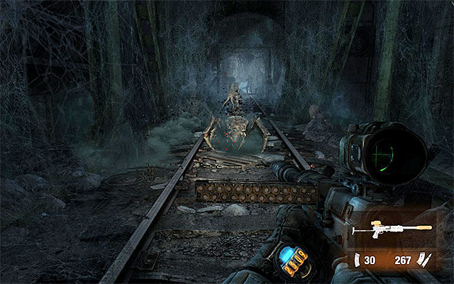 Once you get to the new tunnel go straight ahead, using sprint of course when needed - Find a way through the catacombs - Chapter 7: Torchlight - Metro: Last Light - Game Guide and Walkthrough