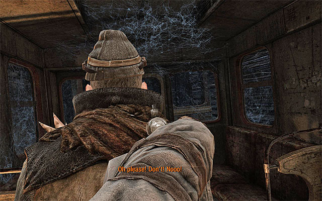 Near here, two bandits are keeping an innocent woman so, if you want to save her, you need to hurry - Use the railcar to reach Venice - Chapter 13: Bandits - Metro: Last Light - Game Guide and Walkthrough