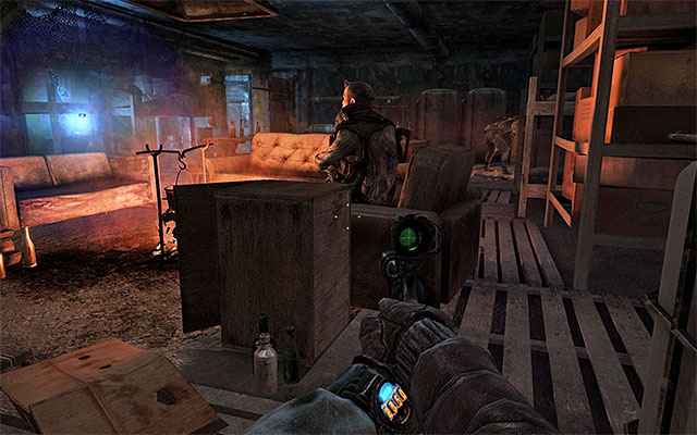 Enter now the area that serves as a makeshift abattoir - Use the railcar to break through the spike trap - Chapter 13: Bandits - Metro: Last Light - Game Guide and Walkthrough