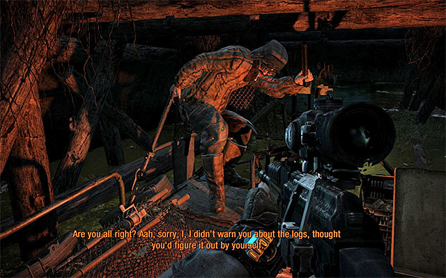 The boat will soon collide with a log of wood and, as a result, you will fall overboard - Reach Venice - Chapter 14: Dark Water - Metro: Last Light - Game Guide and Walkthrough