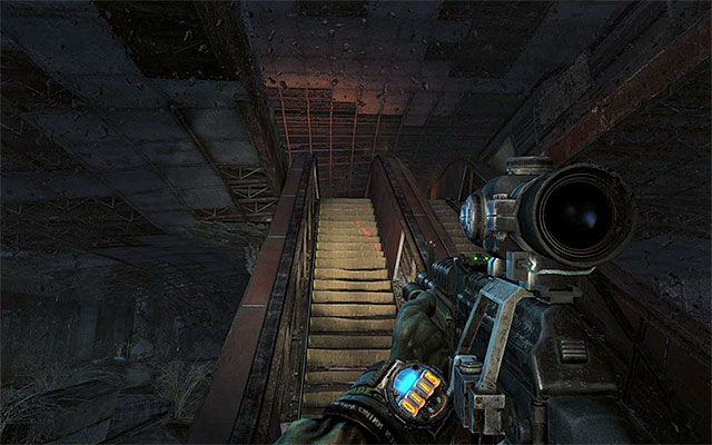 Explore thoroughly the ground floor f the building (it is worthwhile to collect all the supplies, because the clash with the boss is drawing near), and take the stairs to the first floor - Meet the rangers in the church - Chapter 17: Nightfall - Metro: Last Light - Game Guide and Walkthrough