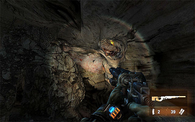 Carefully, enter the cave, which will start another battle - Follow the catacombs towards Oktyabrskaya - Chapter 18: Undercity - Metro: Last Light - Game Guide and Walkthrough