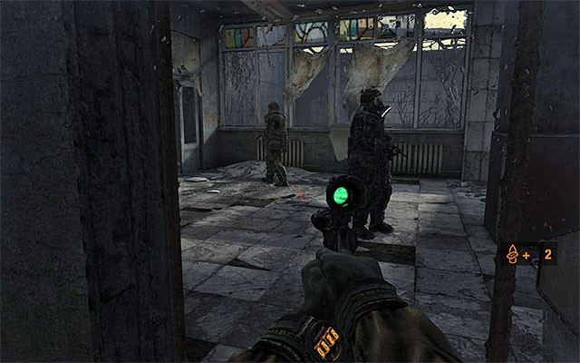 You can now position yourself in the spot shown in the above screenshot - Find about the plans of the Red Line troops - Chapter 25: Depot - Metro: Last Light - Game Guide and Walkthrough