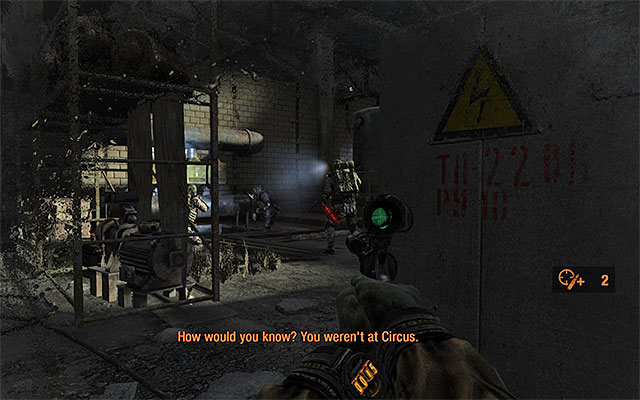 Depending on your preference, you can start be either disposing of several guards staying nearby, facing the main door (which you have ignored, in accordance with my suggestions), or by squeezing past them - Find about the plans of the Red Line troops - Chapter 25: Depot - Metro: Last Light - Game Guide and Walkthrough