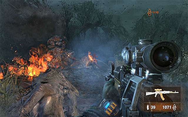 Dealing enough damage to the bear will result in the monster's being stunned temporarily, after which it falls to the ground - Report the imminent attack on D6 - Chapter 28: The Garden - Metro: Last Light - Game Guide and Walkthrough