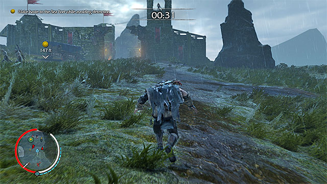 Avoid the orc patrols that you encounter, along your path to the fort - 13: Queen of the Shore - Main missions - Middle-earth: Shadow of Mordor - Game Guide and Walkthrough
