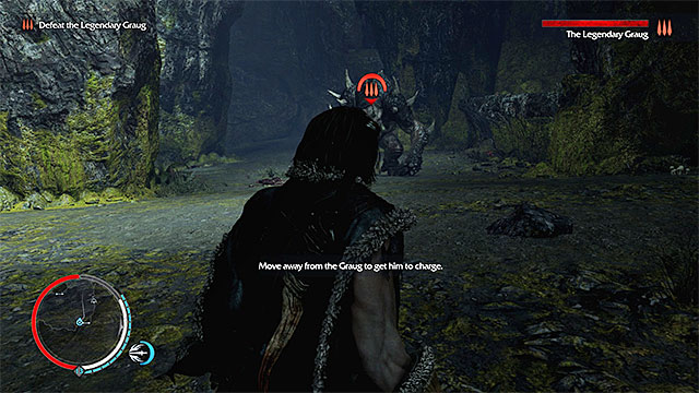 Stand as far from the graug as possible and wait for him to charge - 17: The Great White Graug - Main missions - Middle-earth: Shadow of Mordor - Game Guide and Walkthrough