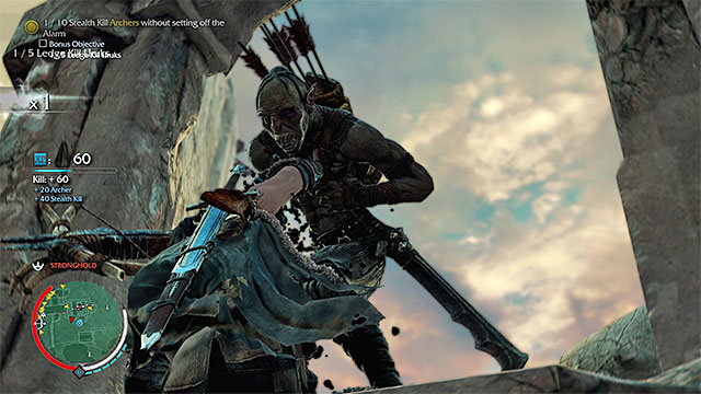 It is best to ledge kill archers, as it draws you closer to completing both mission objectives - Clear the Skies (dagger) - Weapon Missions - Middle-earth: Shadow of Mordor - Game Guide and Walkthrough