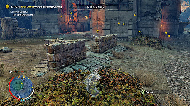 Try not to draw the attention of other orcs in the stronghold - Shadow Under Siege (bow) - Weapon Missions - Middle-earth: Shadow of Mordor - Game Guide and Walkthrough