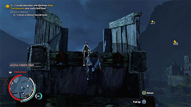 You can distract the enemies, e.g. while hanging down a ledge. - The Scouring of the Shadow (dagger) - Weapon Missions - Middle-earth: Shadow of Mordor - Game Guide and Walkthrough