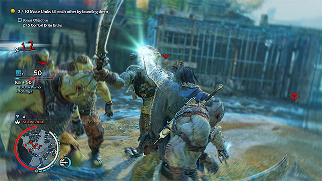 Use Combat Drain on, at least, five orcs and brand them, at the same time - The Power of the One (sword) - Weapon Missions - Middle-earth: Shadow of Mordor - Game Guide and Walkthrough
