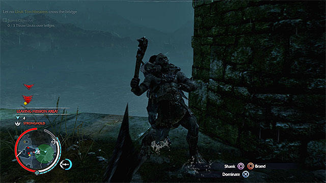 Take the grabbed orc over to the edge of the bridge and throw him off - They Shall Not Pass (sword) - Weapon Missions - Middle-earth: Shadow of Mordor - Game Guide and Walkthrough