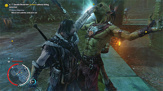 Surprise the archers and brand them - The Darkness Within (dagger) - Weapon Missions - Middle-earth: Shadow of Mordor - Game Guide and Walkthrough