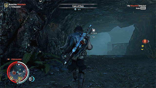 One of the entrances to the cave complex - List of artifacts: Nurn - Collectibles - Artifacts - Middle-earth: Shadow of Mordor - Game Guide and Walkthrough