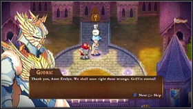After the fight, keep going north and talk with Evelyn [1] - Holy Griffin Empire - p. 2 - Walkthrough - Might & Magic: Clash of Heroes - Game Guide and Walkthrough