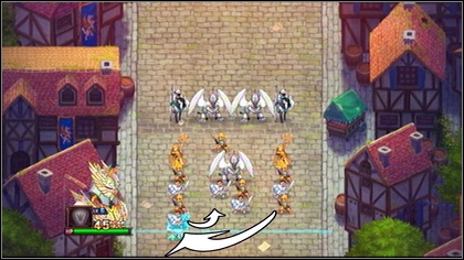 Move the white Swordsman on the left behind the Griffin and in its place move the yellow Spearman from the right - Holy Griffin Empire - Battle puzzles - Might & Magic: Clash of Heroes - Game Guide and Walkthrough