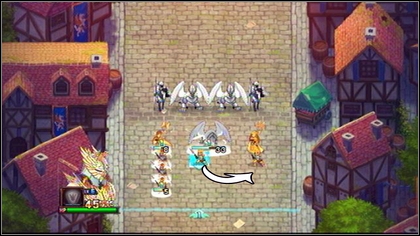 When the Griffin moves forward, he will unblock the Spearman, who you will be able to move behind the Priestess - Holy Griffin Empire - Battle puzzles - Might & Magic: Clash of Heroes - Game Guide and Walkthrough