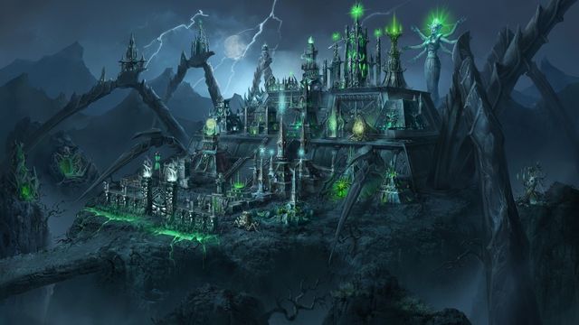 A fully developed Necropolis city. - Necropolis - City development - Might & Magic: Heroes VII - Game Guide and Walkthrough