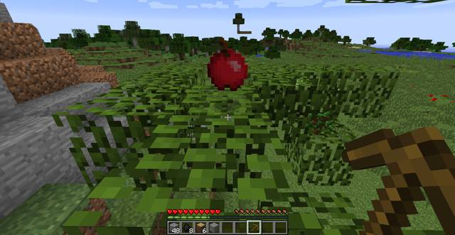 An apple - Day one - How to survive - a survival guide - Minecraft - Game Guide and Walkthrough