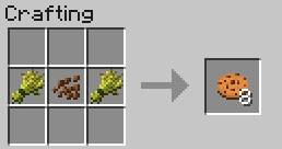 One cookie regenerates one hunger point (it is the only item that requires cocoa) - Food - Crafting - Recipes - Minecraft - Game Guide and Walkthrough
