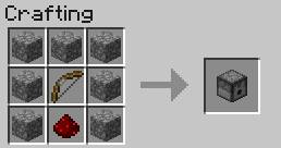 An object which is most commonly used as a component of traps - Redstone and transportation - Crafting - Recipes - Minecraft - Game Guide and Walkthrough