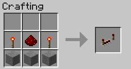 Amplifies the redstone signal thanks to which it is transmitted over longer distances - Redstone and transportation - Crafting - Recipes - Minecraft - Game Guide and Walkthrough