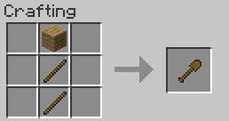 The shovel is not necessary however, you can easier destroy the softer blocks, like e - Weapon, armor and tools - Crafting - Recipes - Minecraft - Game Guide and Walkthrough