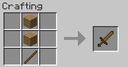 The Sword is, along with the bow, the basic kind of weapon - Weapon, armor and tools - Crafting - Recipes - Minecraft - Game Guide and Walkthrough
