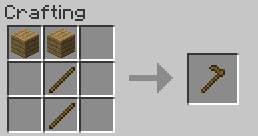 A Hoe is necessary if you want to prepare soil for cultivation - Weapon, armor and tools - Crafting - Recipes - Minecraft - Game Guide and Walkthrough