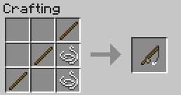 With the fishing rod you can catch fish - Weapon, armor and tools - Crafting - Recipes - Minecraft - Game Guide and Walkthrough