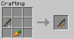 This combination can be used for leading pigs - Weapon, armor and tools - Crafting - Recipes - Minecraft - Game Guide and Walkthrough