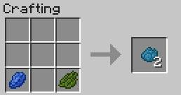 a combination of the green dye and blue Lapis Lazuri - Decorative Elements - Crafting - Recipes - Minecraft - Game Guide and Walkthrough