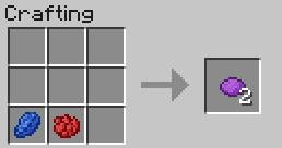 Violet dye made from Lapis stone and red dye - Decorative Elements - Crafting - Recipes - Minecraft - Game Guide and Walkthrough