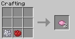 Pink dye - the red one and bone meal - Decorative Elements - Crafting - Recipes - Minecraft - Game Guide and Walkthrough