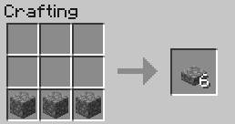 You can arrange individual slabs in the way presented in the above screenshot, to construct stairs or platforms - Construction elements and equipment - Crafting - Recipes - Minecraft - Game Guide and Walkthrough