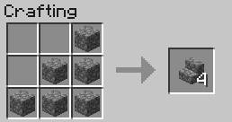 Stairs built in this way have the height of one block and you do not need to jump over them - Construction elements and equipment - Crafting - Recipes - Minecraft - Game Guide and Walkthrough