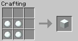 It is used to store snow, as a decorative element and to build Snow Golems - Construction elements and equipment - Crafting - Recipes - Minecraft - Game Guide and Walkthrough