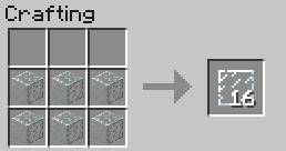 Glass panes can be used instead of the full blocks of glass - Construction elements and equipment - Crafting - Recipes - Minecraft - Game Guide and Walkthrough