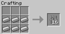 The Bars function like the wooden fence, but their height is equal to one block - Construction elements and equipment - Crafting - Recipes - Minecraft - Game Guide and Walkthrough