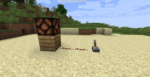 The circuit is ON - Basic circuits - Basic Redstone Circuits - Minecraft - Game Guide and Walkthrough