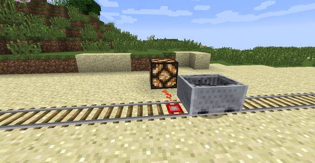 Detector rail - Circuits with rails - Basic Redstone Circuits - Minecraft - Game Guide and Walkthrough