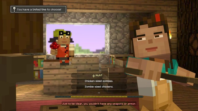 Right after starting the game, you can select your character - Chapter 1 - Walkthrough - Minecraft: Story Mode: A Telltale Games Series - Game Guide and Walkthrough