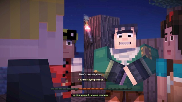 The next important choice is connected to a situation in chapter five - Important choices - Minecraft: Story Mode: A Telltale Games Series - Game Guide and Walkthrough