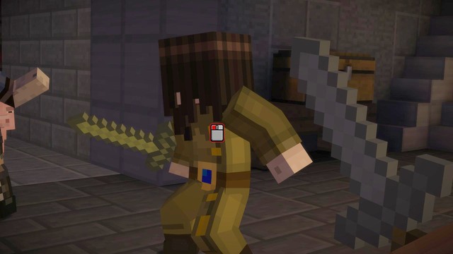 When fighting Ivor, press the keys appearing on the screen to dodge his attacks - Chapter 3 - Walkthrough - Minecraft: Story Mode: A Telltale Games Series - Game Guide and Walkthrough