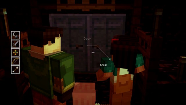 After a short conversation with some people that interrupt you, you will start running - Chapter 1 - Walkthrough - Minecraft: Story Mode: A Telltale Games Series - Game Guide and Walkthrough