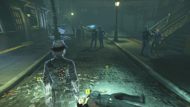 There is a lot of police officers at the crime scene. - Prologue - Death is only the beginning - Main investigations - Murdered: Soul Suspect - Game Guide and Walkthrough