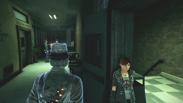 Your goal is to distract the cops. - Chapter 3 - The Trail Leads to the Police Station - Main investigations - Murdered: Soul Suspect - Game Guide and Walkthrough